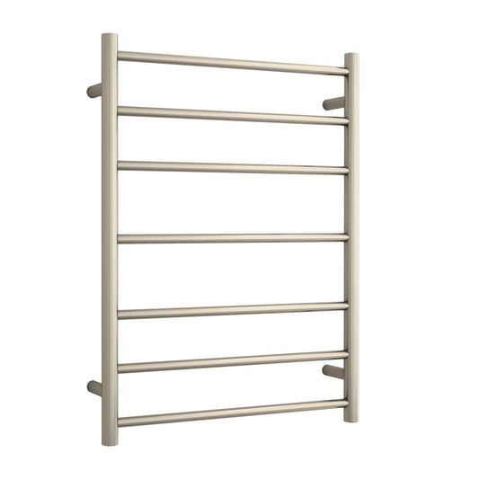 THERMORAIL - SR44MBN Brushed Nickel Round Ladder Heated Towel Rail - Heated Towel Rails - from our - THERMORAIL - supplier–available at Bathroom City Perth