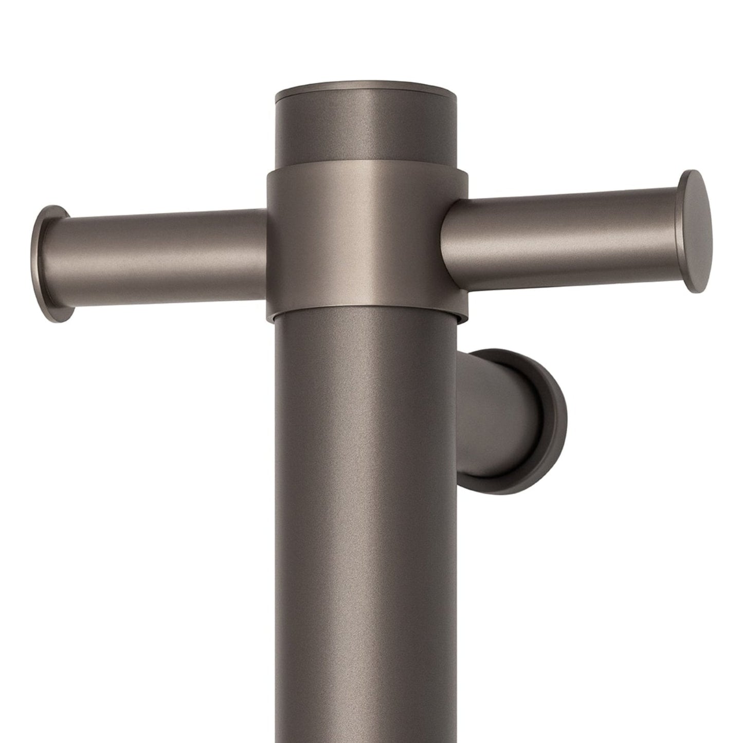 THERMORAIL - VS900HGM Gun Metal Straight Round Vertical Single Heated Towel RailHeated Towel Rails – available at Bathroom City Perth