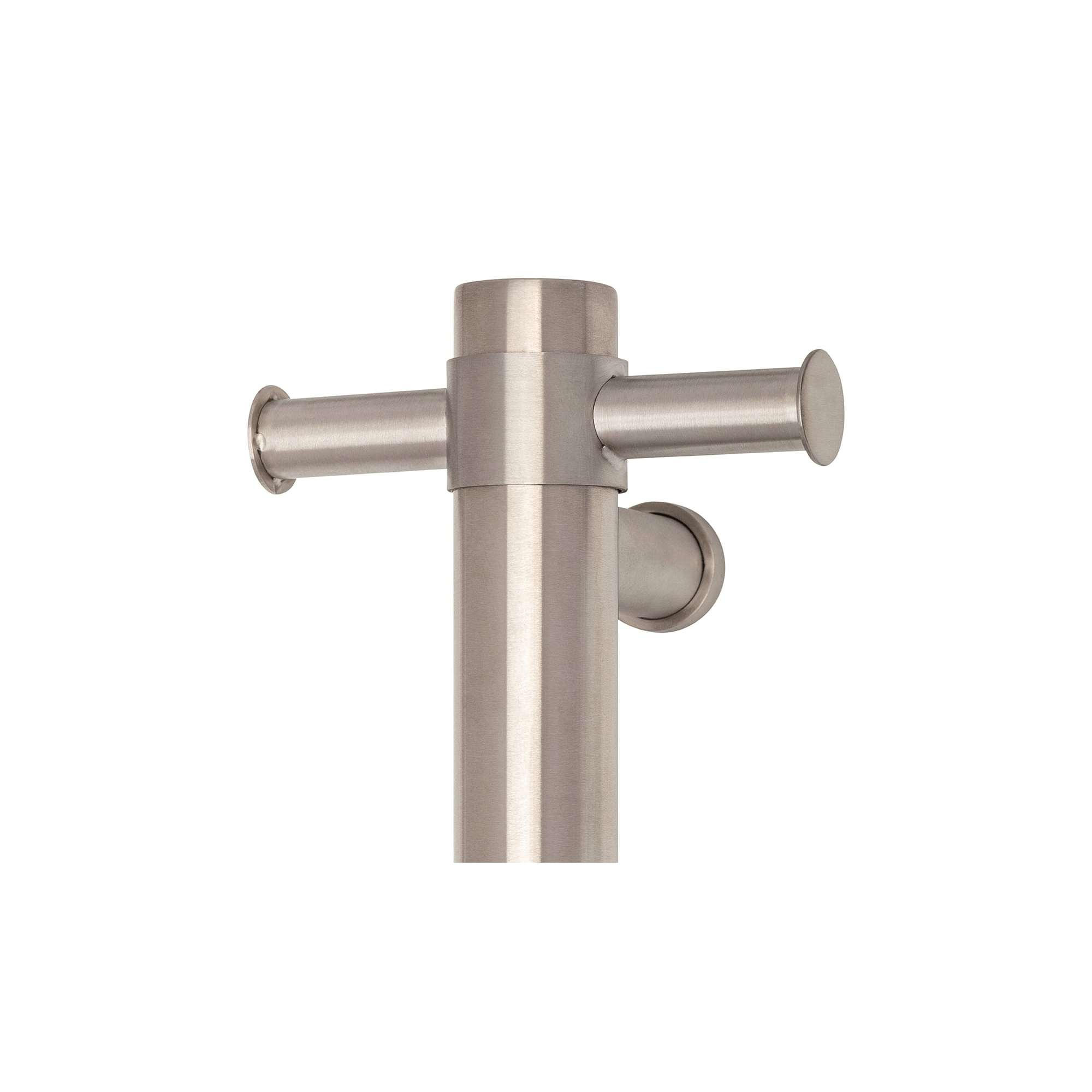 THERMORAIL - VSH900HBR Brushed Round 240Volt Vertical Single Heated Rail - Heated Towel Rails - from our - THERMORAIL - supplier–available at Bathroom City Perth