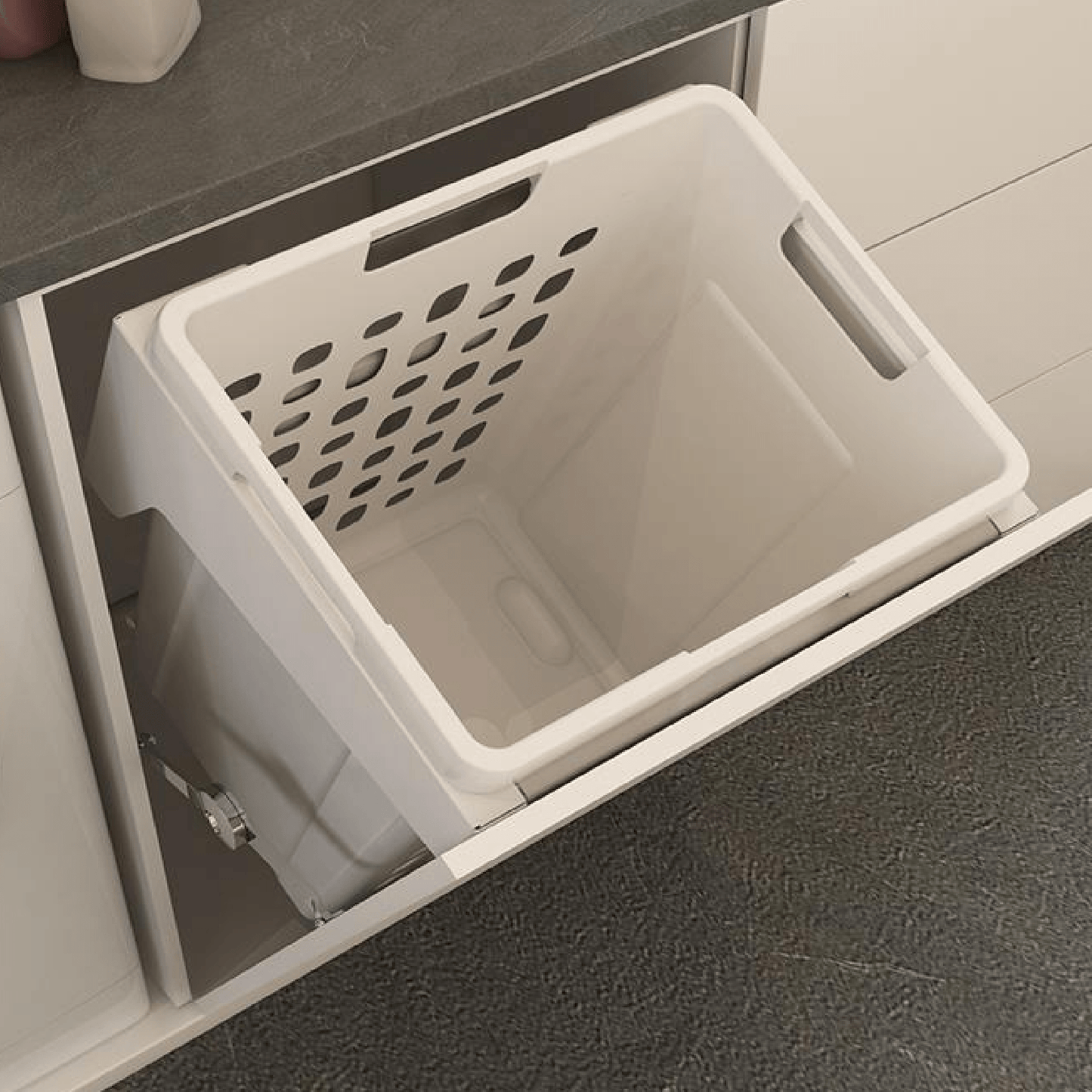 W&B - Kia Ora 48L (1x48L) Single Flip Down Laundry Basket - Laundry Basket - from our - Wilson & Bradley - supplier–available at Bathroom City Perth