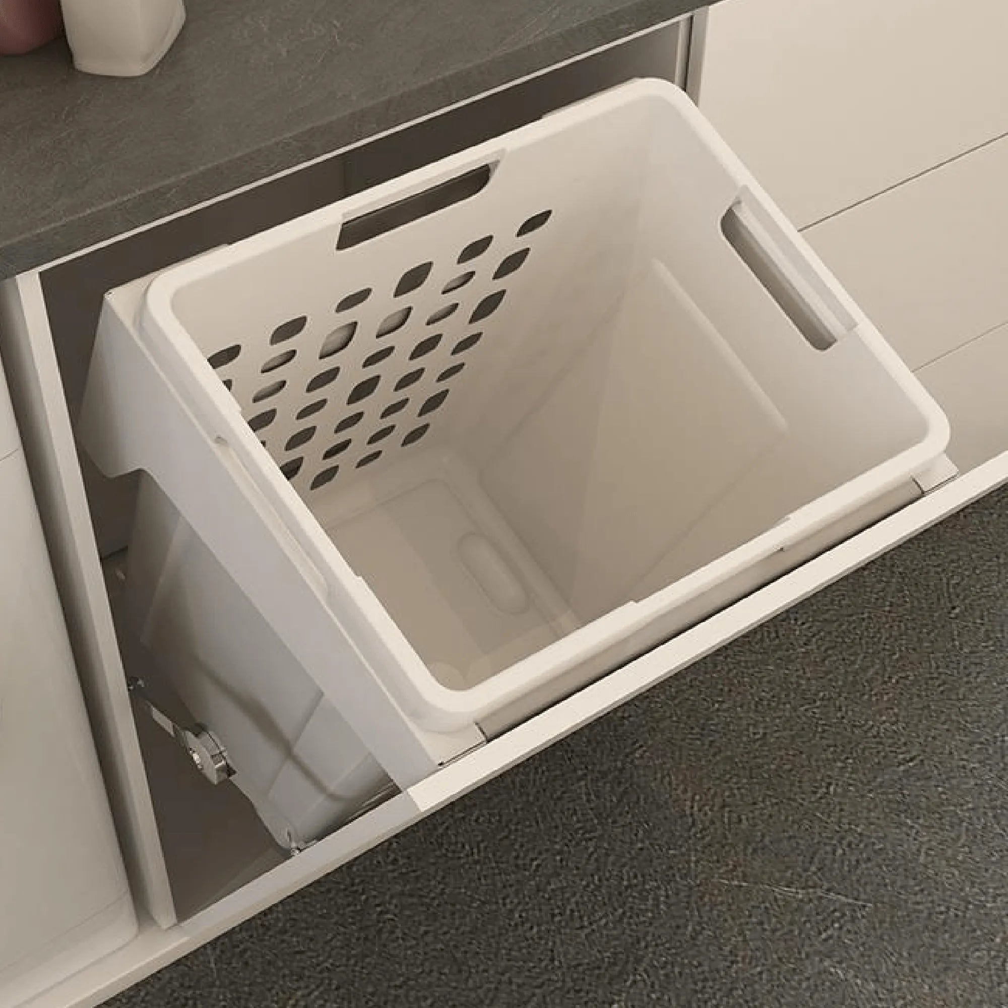 W&B - Kia Ora 48L (1x48L) Single Flip Down Laundry Basket-Laundry Basket-from our-Wilson & Bradley-supplier–available at Bathroom City Perth