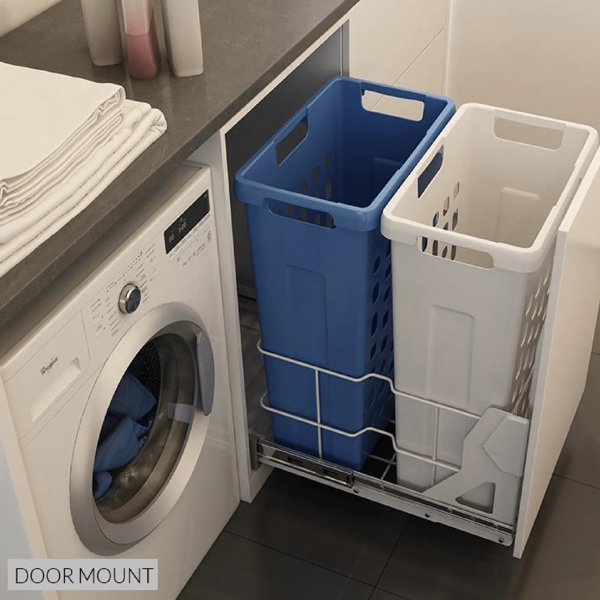 W&B - Kia Ora 70L (2x35L) Double Tray Deck Laundry Basket-Laundry Basket-from our-Wilson & Bradley-supplier–available at Bathroom City Perth