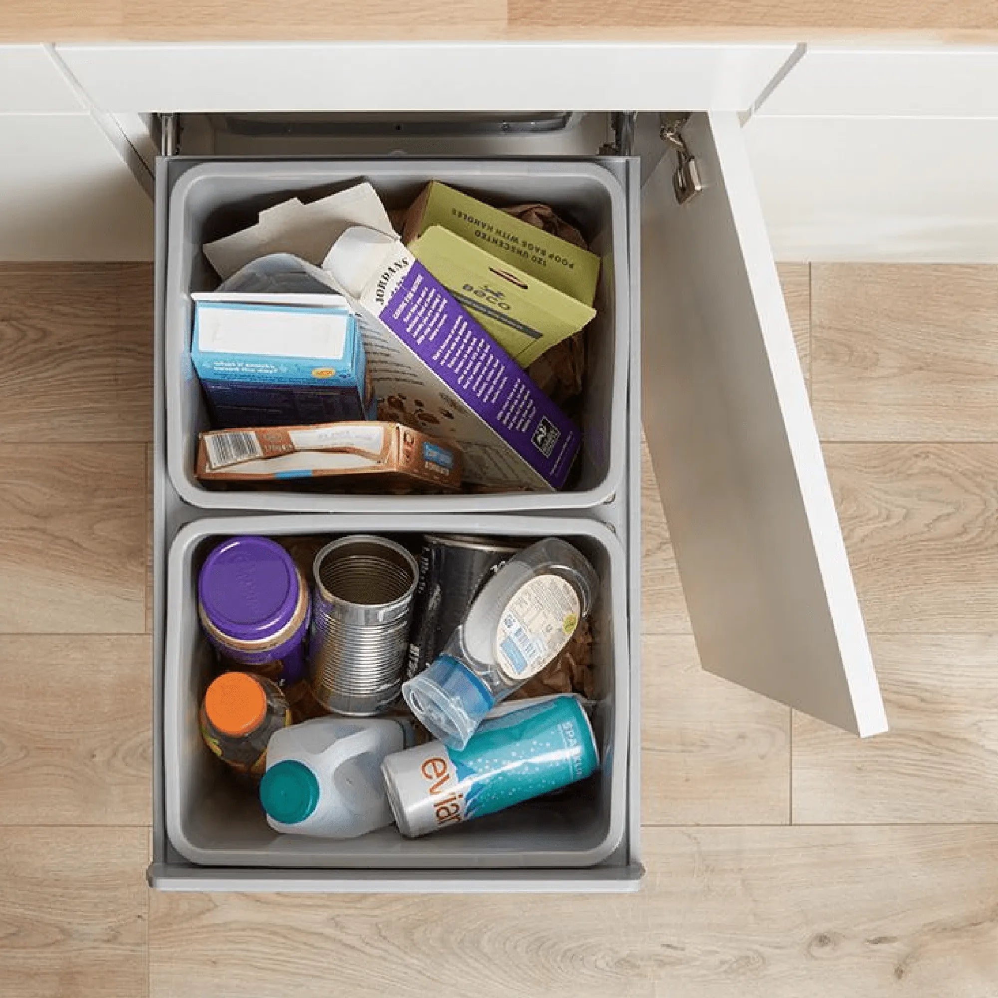 W&B - Wesco 52L (2 X 26) Plastic Hand Pull Waste Bin-Kitchen Bin-from our-Wilson & Bradley-supplier–available at Bathroom City Perth