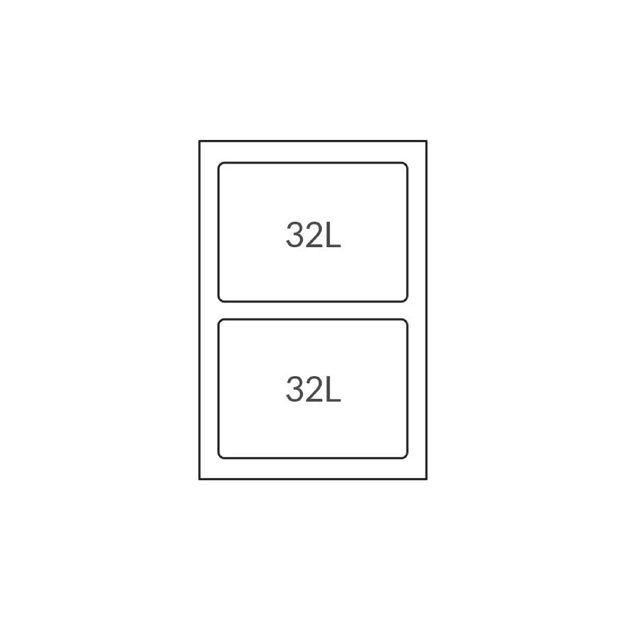 W&B - Wesco 64L (2X32L) Plastic Hand Pull Waste Bin - Kitchen Bin - from our - Wilson & Bradley - supplier–available at Bathroom City Perth