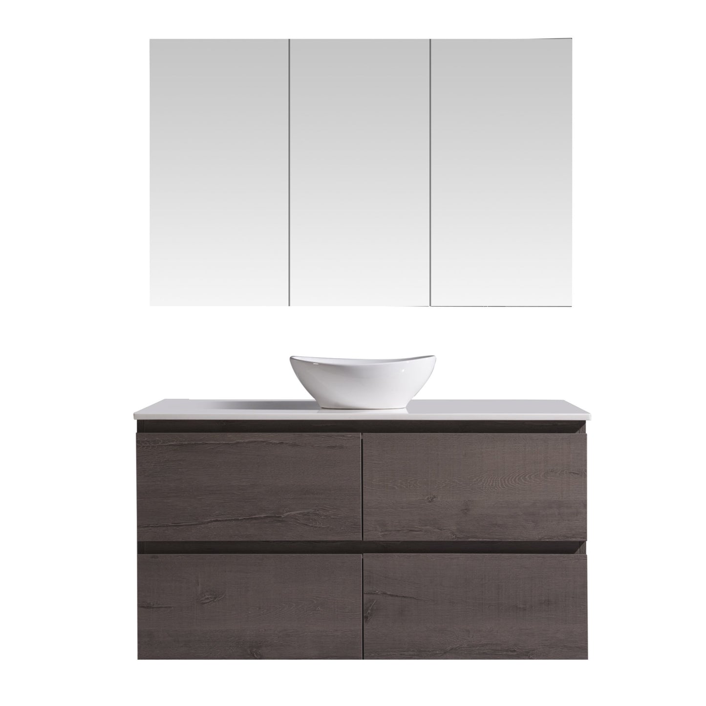MELA - CLARK 1200 Dracula Oak Wall Hung Vanity with Drawers