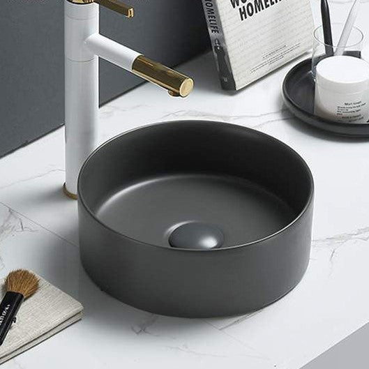 MELA - DAVISSON Matte Grey Above Counter Basin