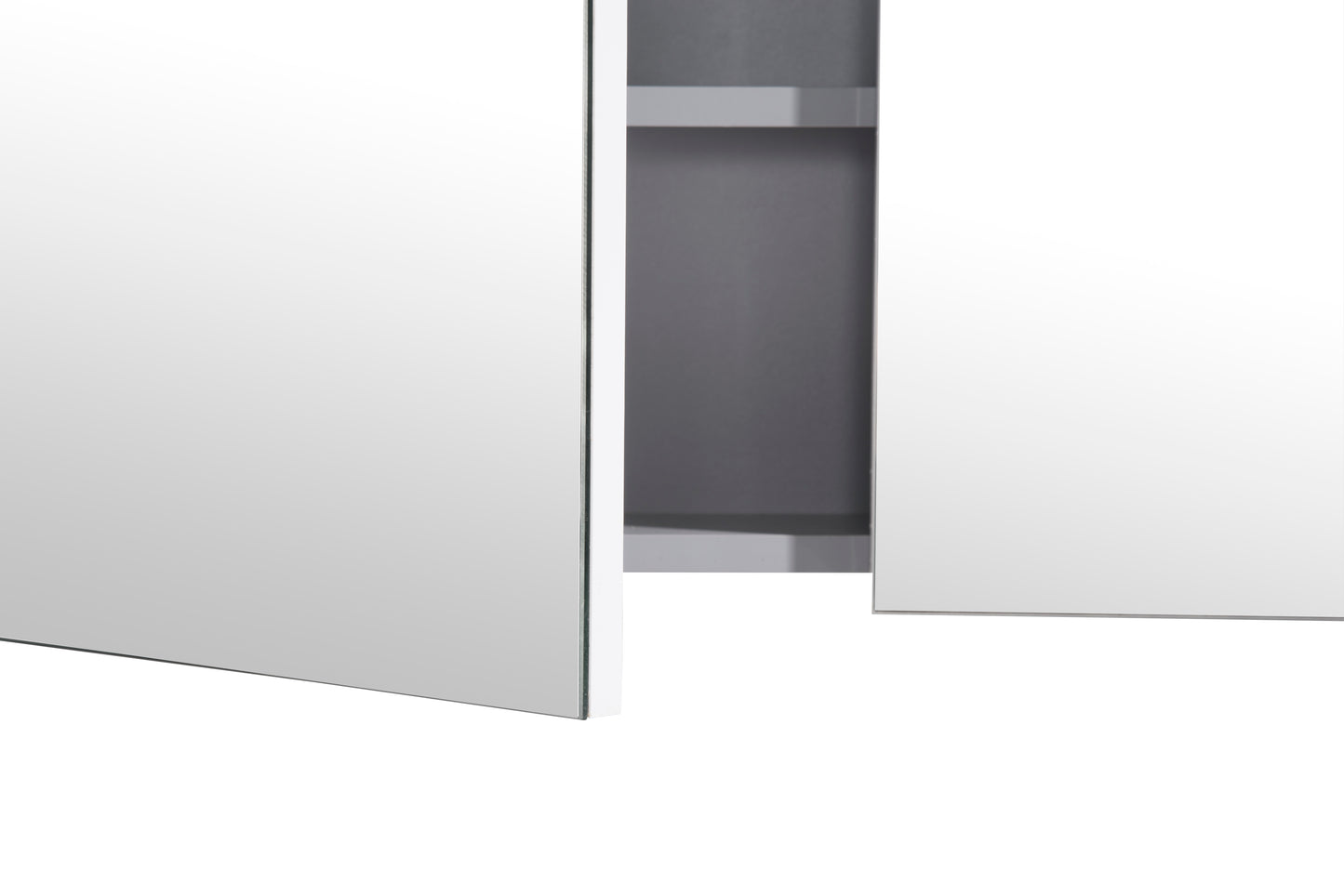 MELA - PORTER 1200 Gloss White Mirror Cabinet with Doors