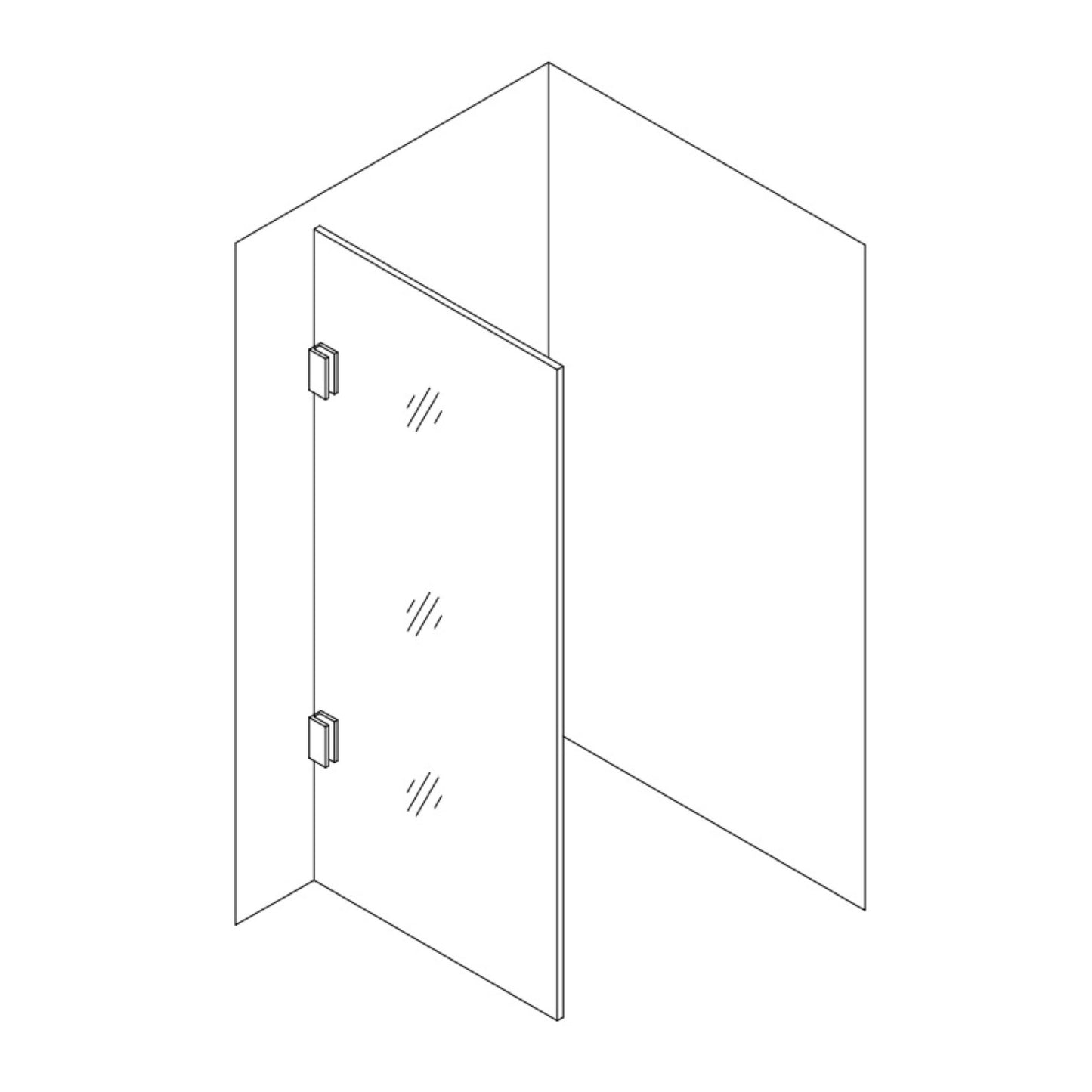 MELA Frameless Frosted Shower Panel 895mm