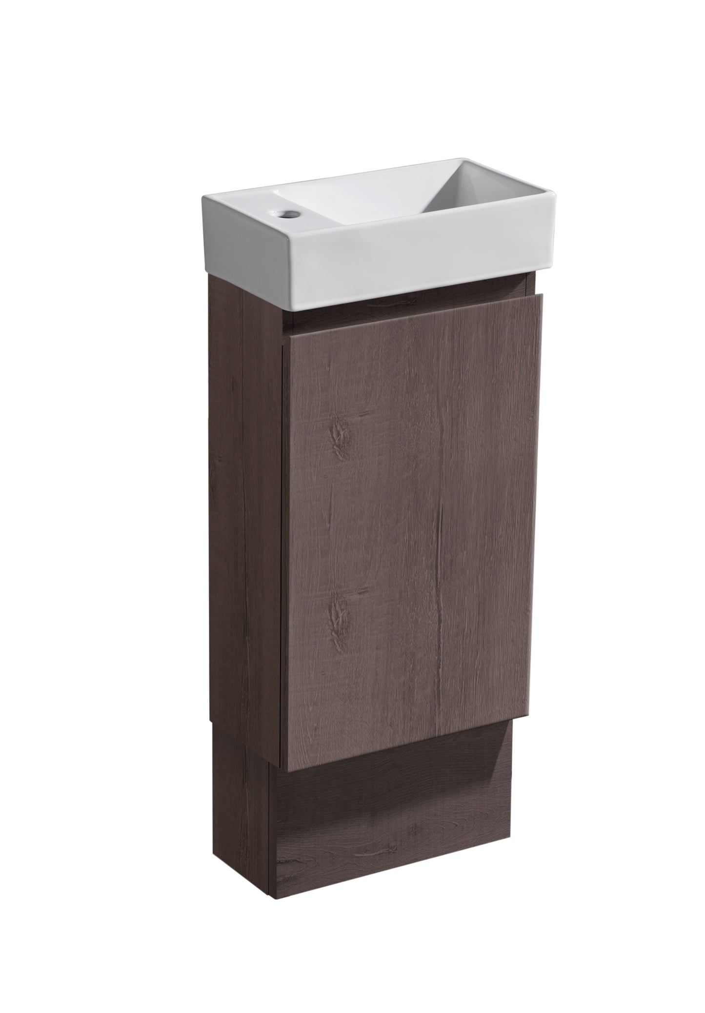 MELA - MOSES 400 Dracula Oak Powder Room Vanity with Door