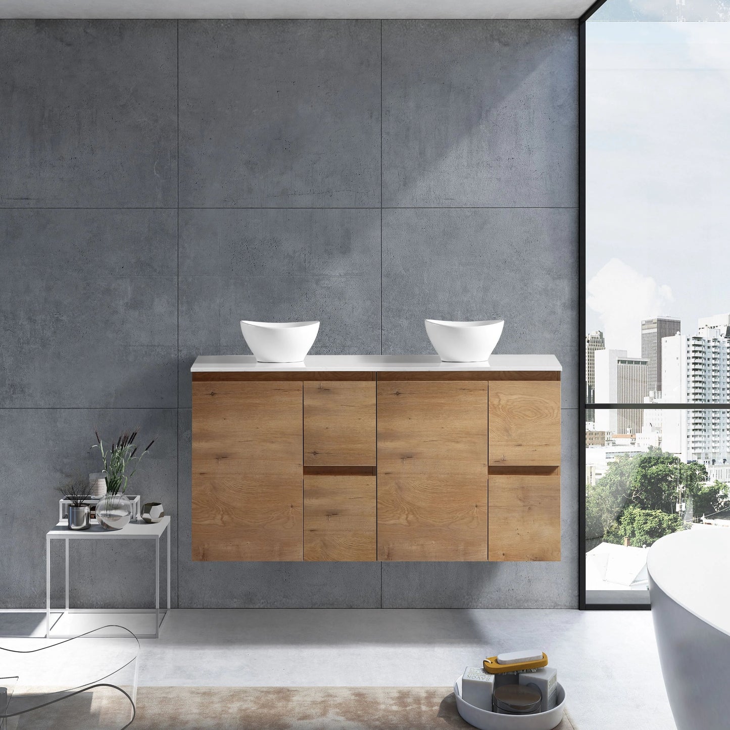 MELA - PADDY 1500 Snafell Wall Hung Vanity with Door & Drawers
