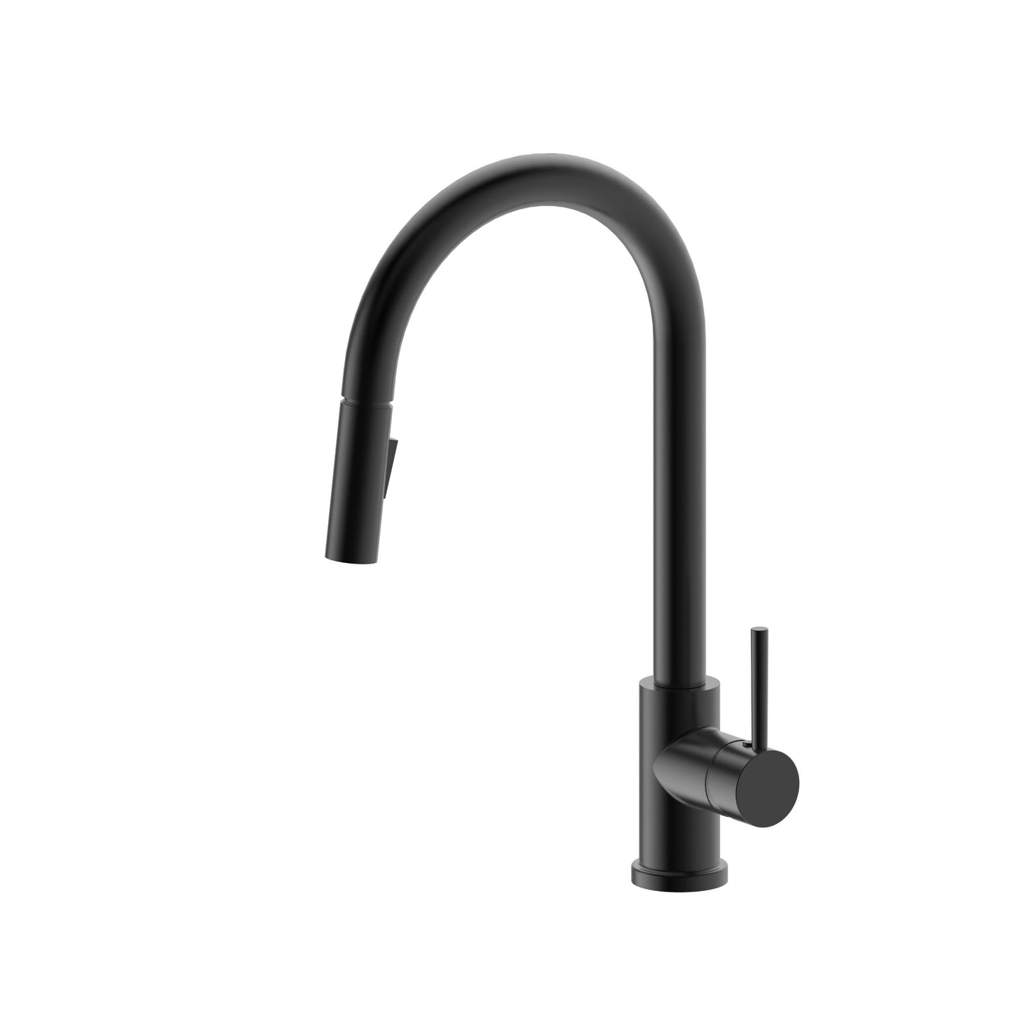 MELA - RONDO Gooseneck Pull Out Sink Mixer Black