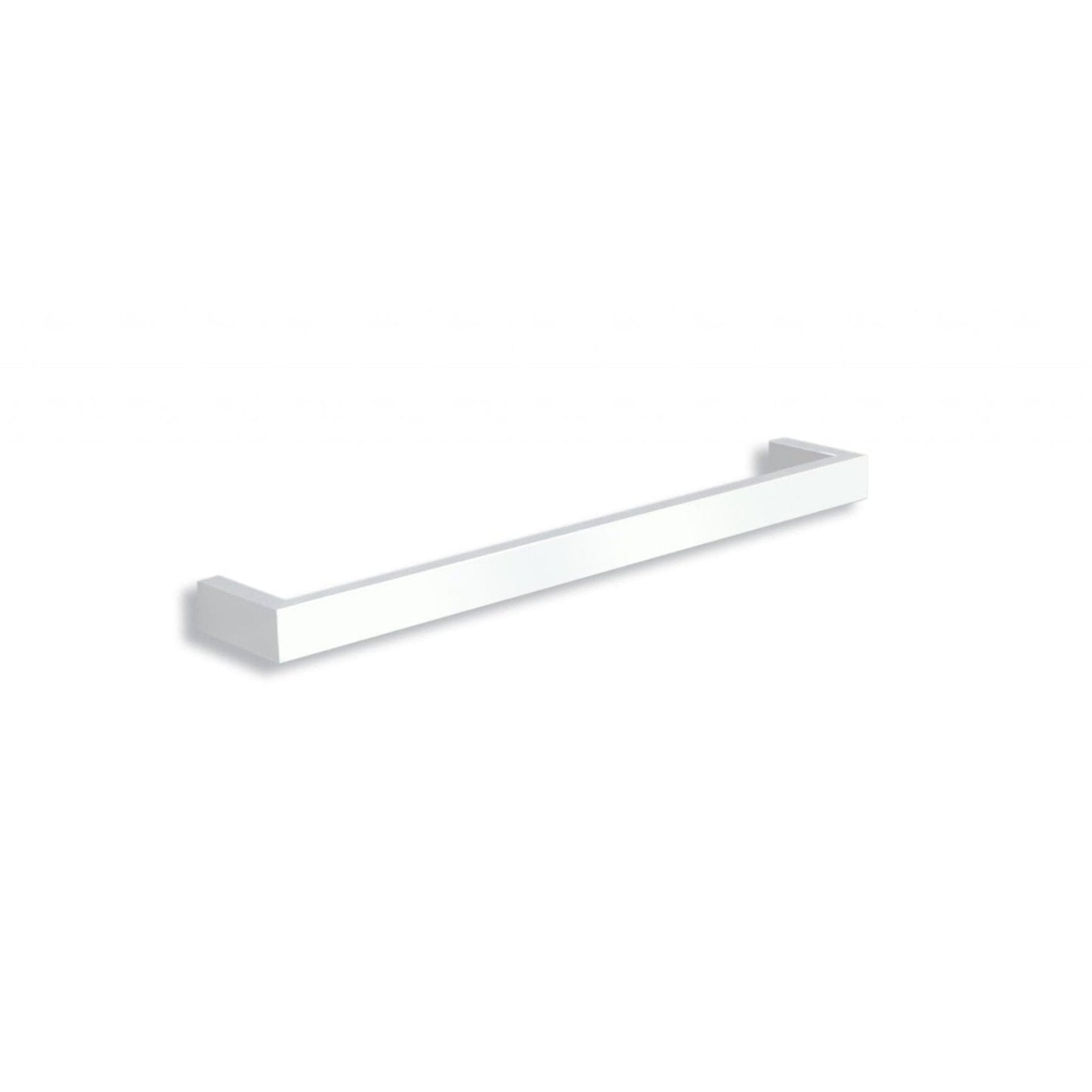 THERMORAIL - DSS6W Satin White Square Single Bar Heated Towel Rail