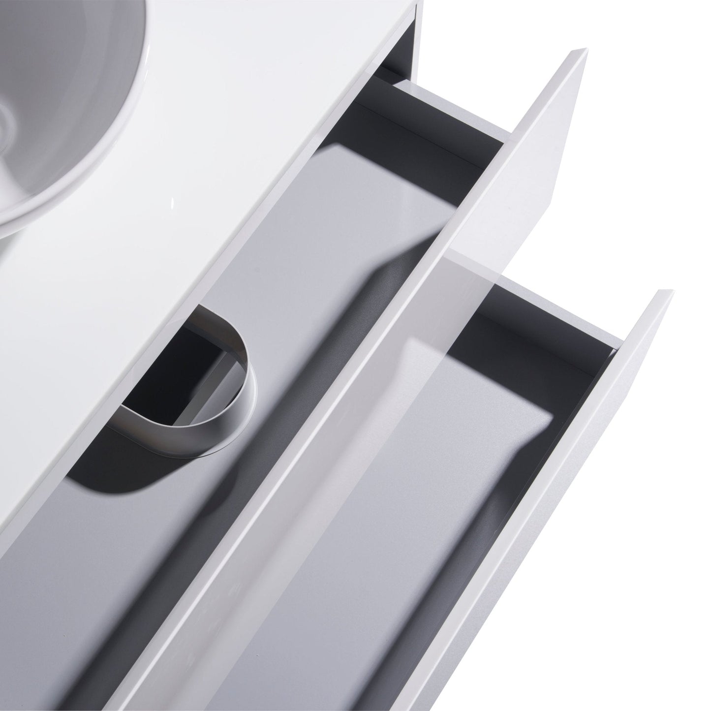 MELA - CLARK 750 Gloss White Wall Hung Vanity with 2 DrawersVanities – available at Bathroom City Perth