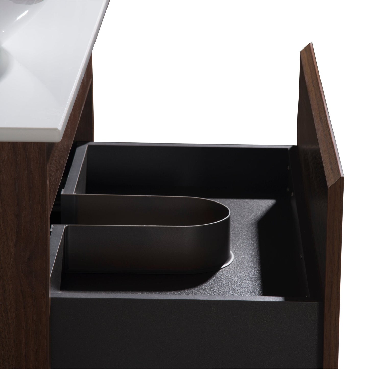 MELA - CLARK 750 Walnut Wall Hung Vanity with 2 DrawersVanities – available at Bathroom City Perth