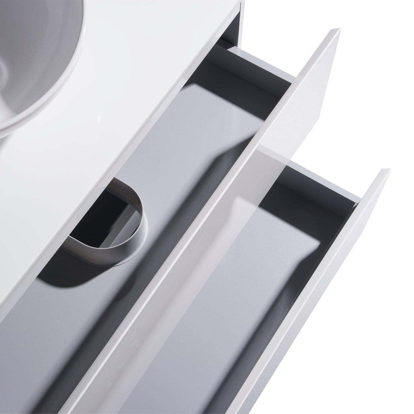 MELA - CLARK 900 Gloss White Wall Hung Vanity with 2 DrawersVanities – available at Bathroom City Perth