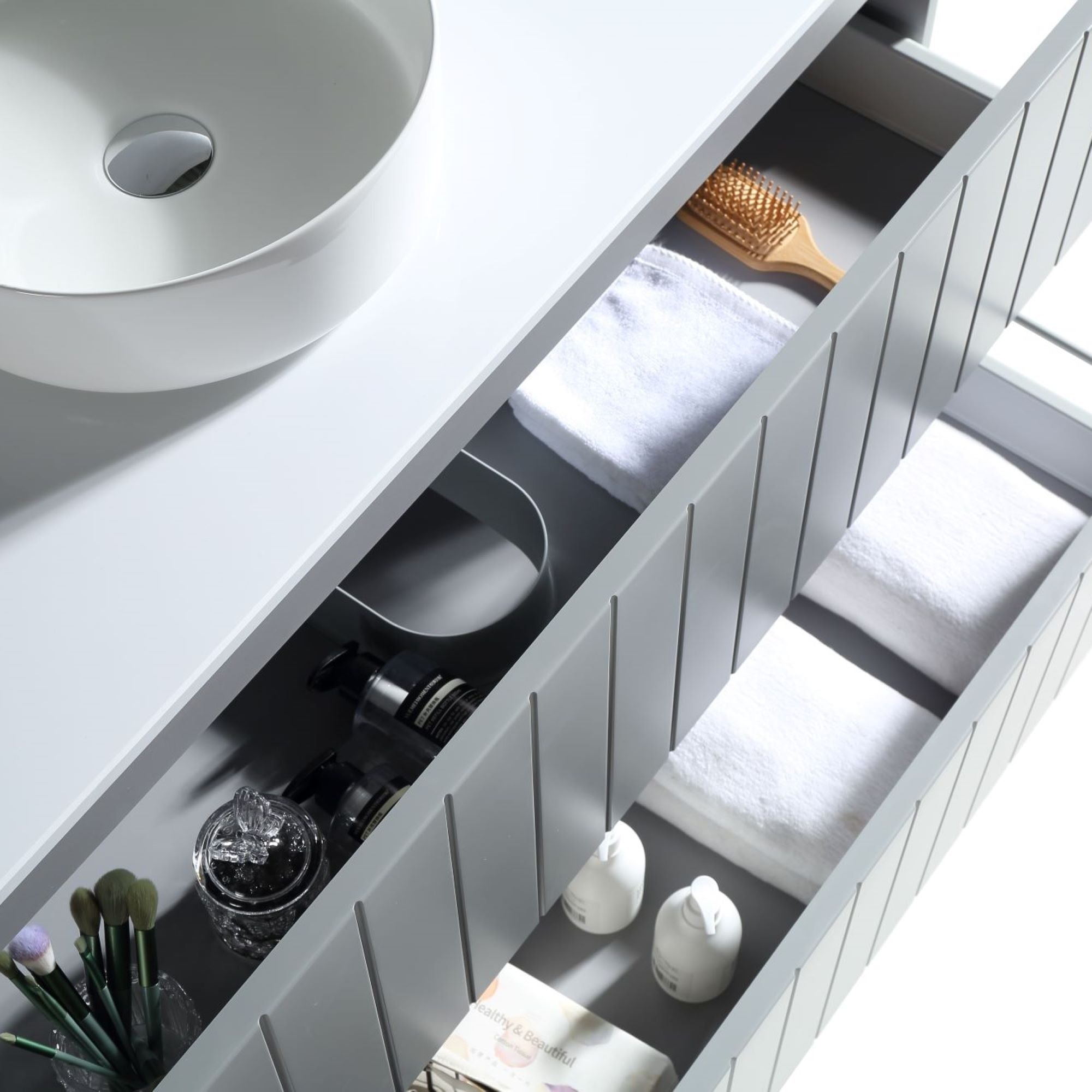 MELA - PASTEL 1200 Matt Grey Wall Hung Vanity with DrawersVanities – available at Bathroom City Perth