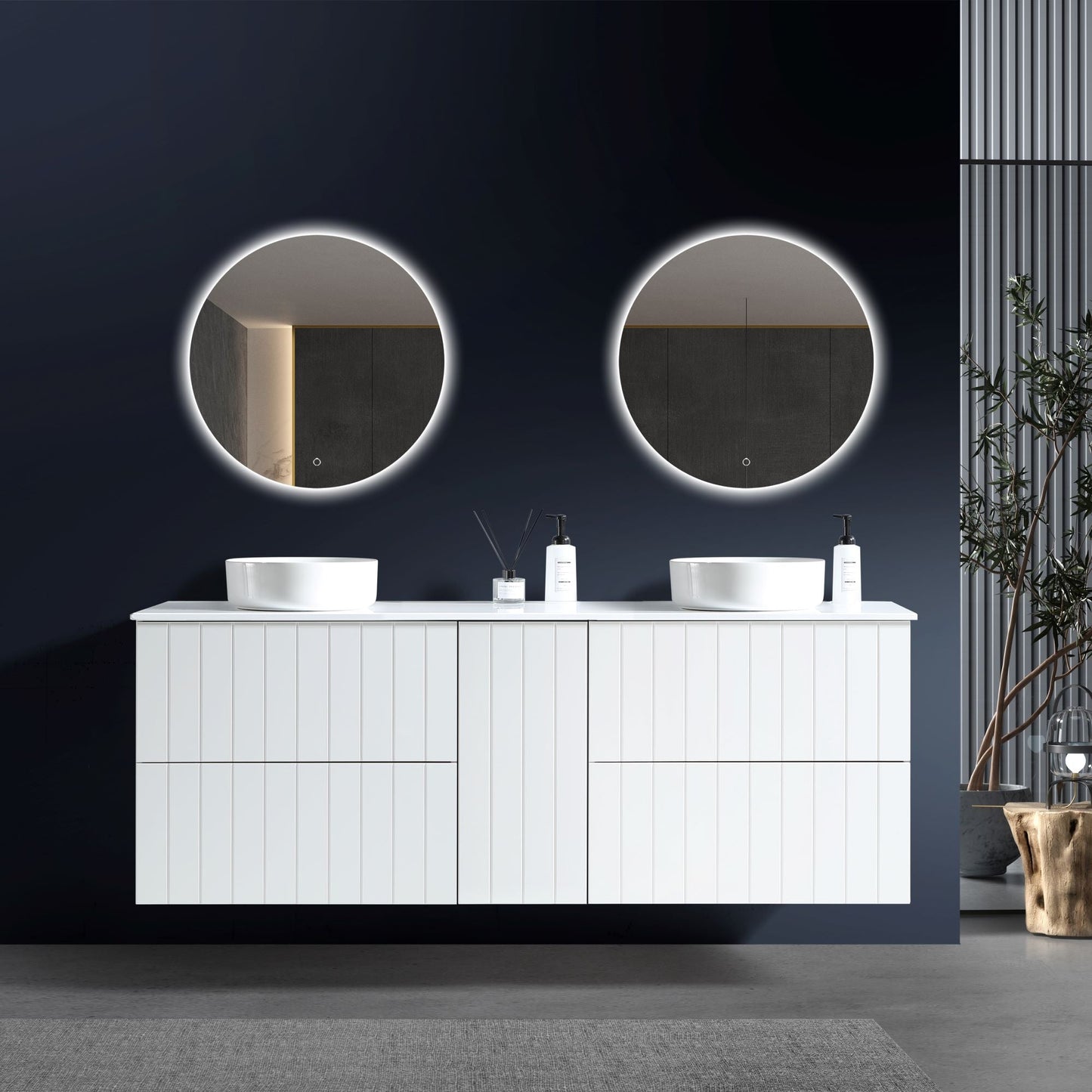 MELA - PASTEL 1800 Matt White Wall Hung Vanity with Door & 4 DrawersVanitiesMELABathroom City from Mela – available at Bathroom City Perth