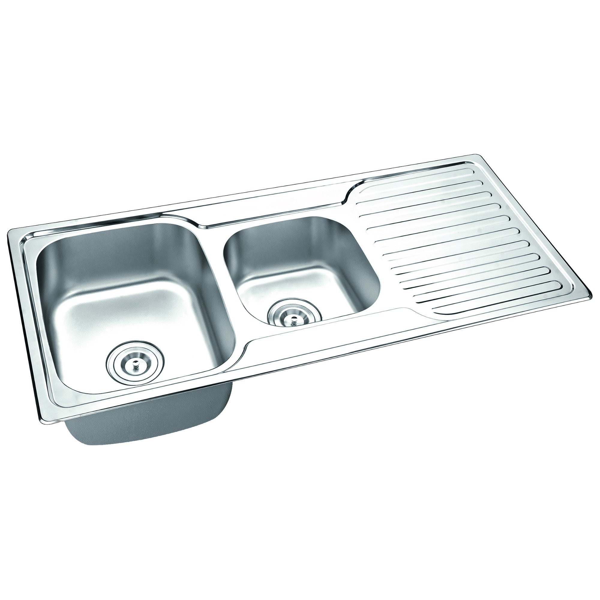 MELA - TRITON 1080 Polish Stainless Steel Sink with DrainerSink – available at Bathroom City Perth