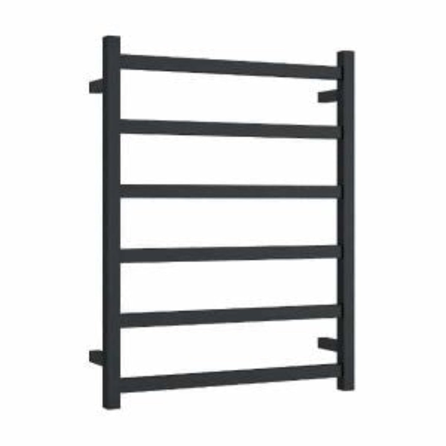 THERMORAIL - BS48MB Matt Black Square Ladder Heated Towel RailHeated Towel Rails – available at Bathroom City Perth