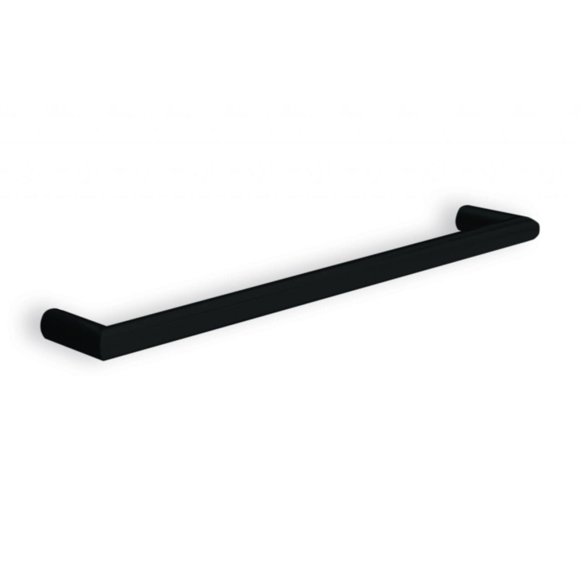 THERMORAIL - DSR6B Matt Black Round Single Bar Heated Towel RailHeated Towel Rails – available at Bathroom City Perth