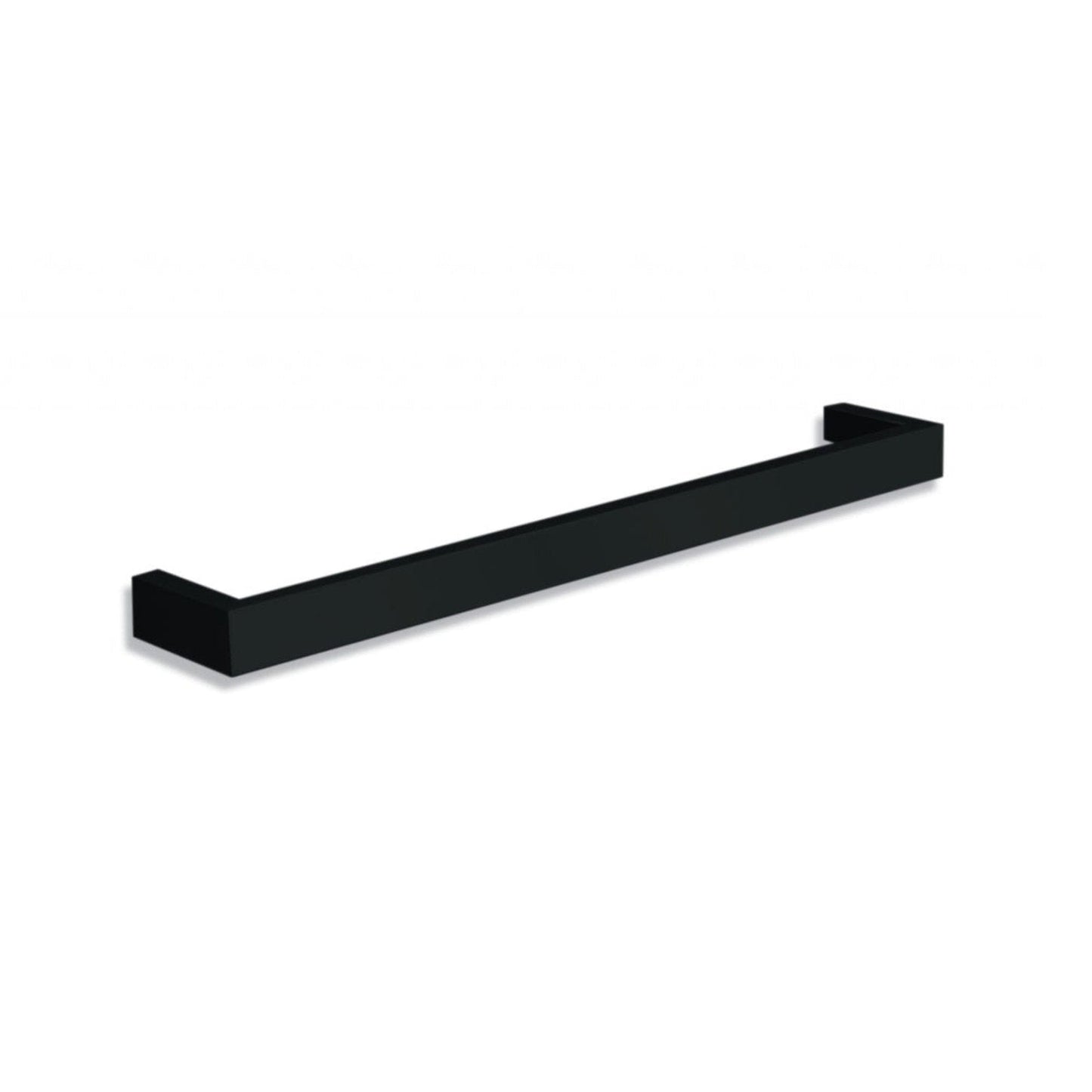 THERMORAIL - DSS6B Matt Black Square Single Bar Heated Towel RailHeated Towel Rails – available at Bathroom City Perth