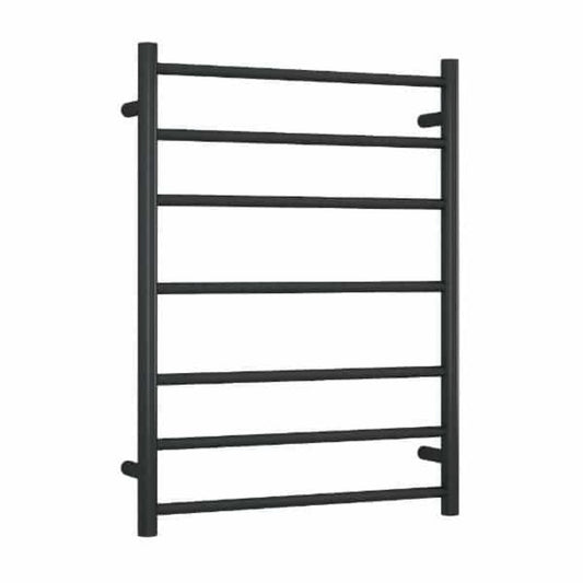 THERMORAIL - SR4412B 12Volt Matt Black Round Heated Ladder RailHeated Towel Rails – available at Bathroom City Perth
