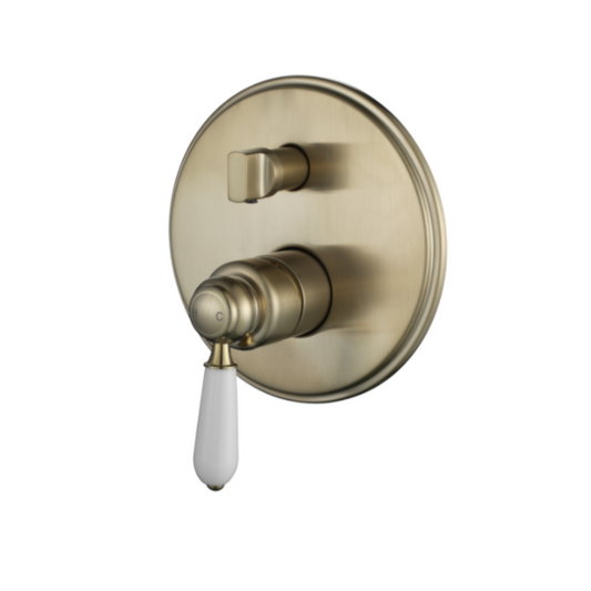 Modern National - Bordeaux Shower Mixer with diverter Brushed Brass