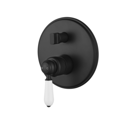 Modern National - Bordeaux Shower Mixer with diverter Black