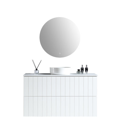 MELA - PASTEL 1200 Matt White Wall Hung Vanity with Drawers