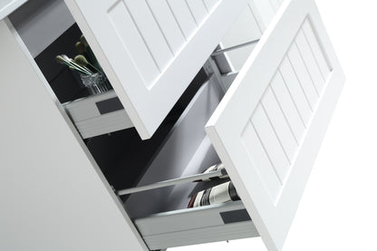 MELA - HAMPTON 1800 Matt White Wall Hung Vanity with 2 Doors & 2 Drawers