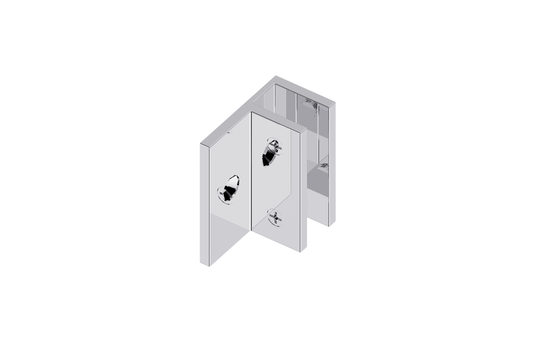 MELA - Shower L Brackets Chrome