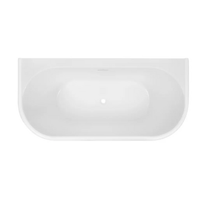 DECINA - Oxford 1700 Back to Wall Freestanding Bath with Integrated Overflow - Baths - from our - Decina - supplier–available at Bathroom City Perth