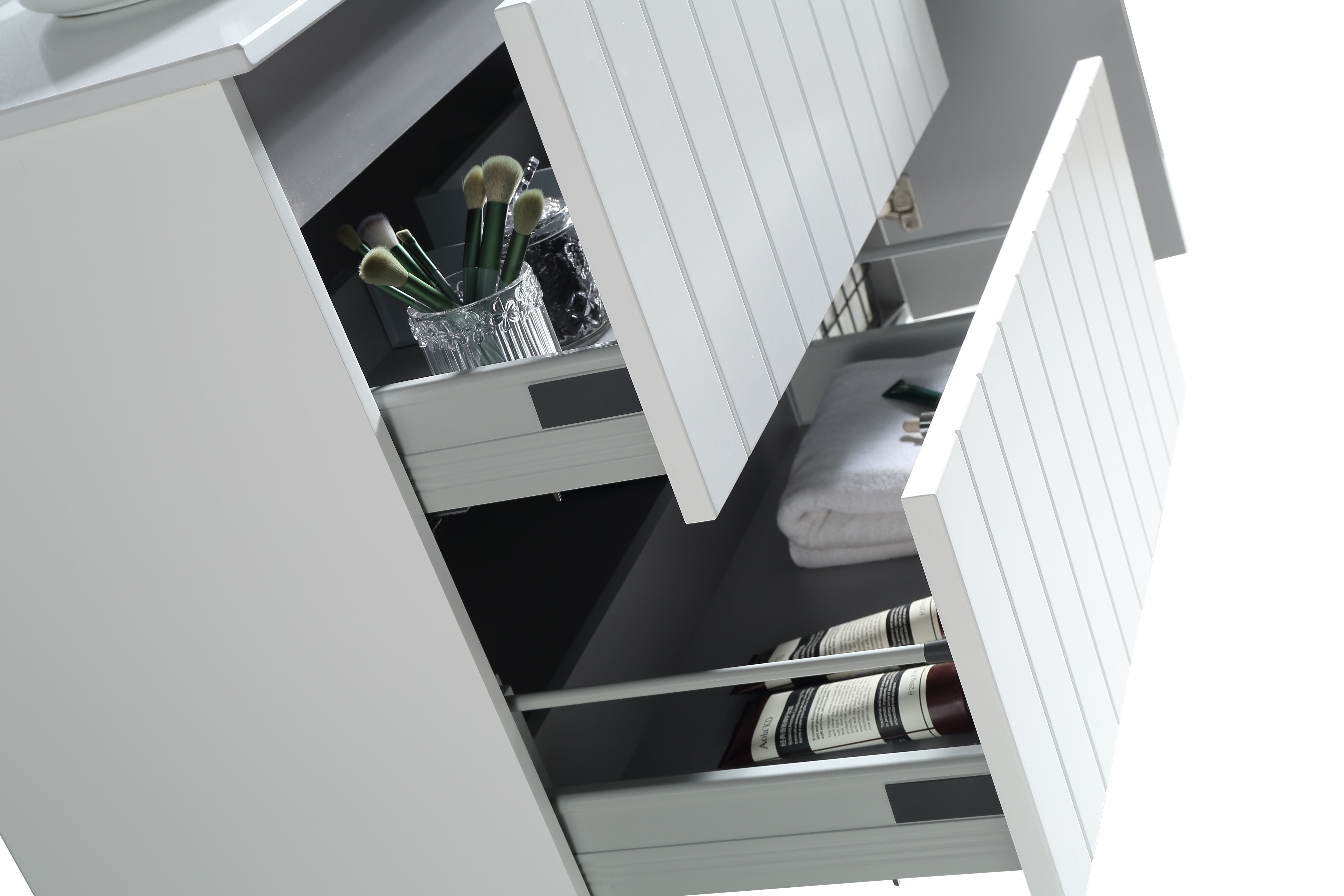 MELA - PASTEL 1500 Matt White Wall Hung Vanity with Drawers