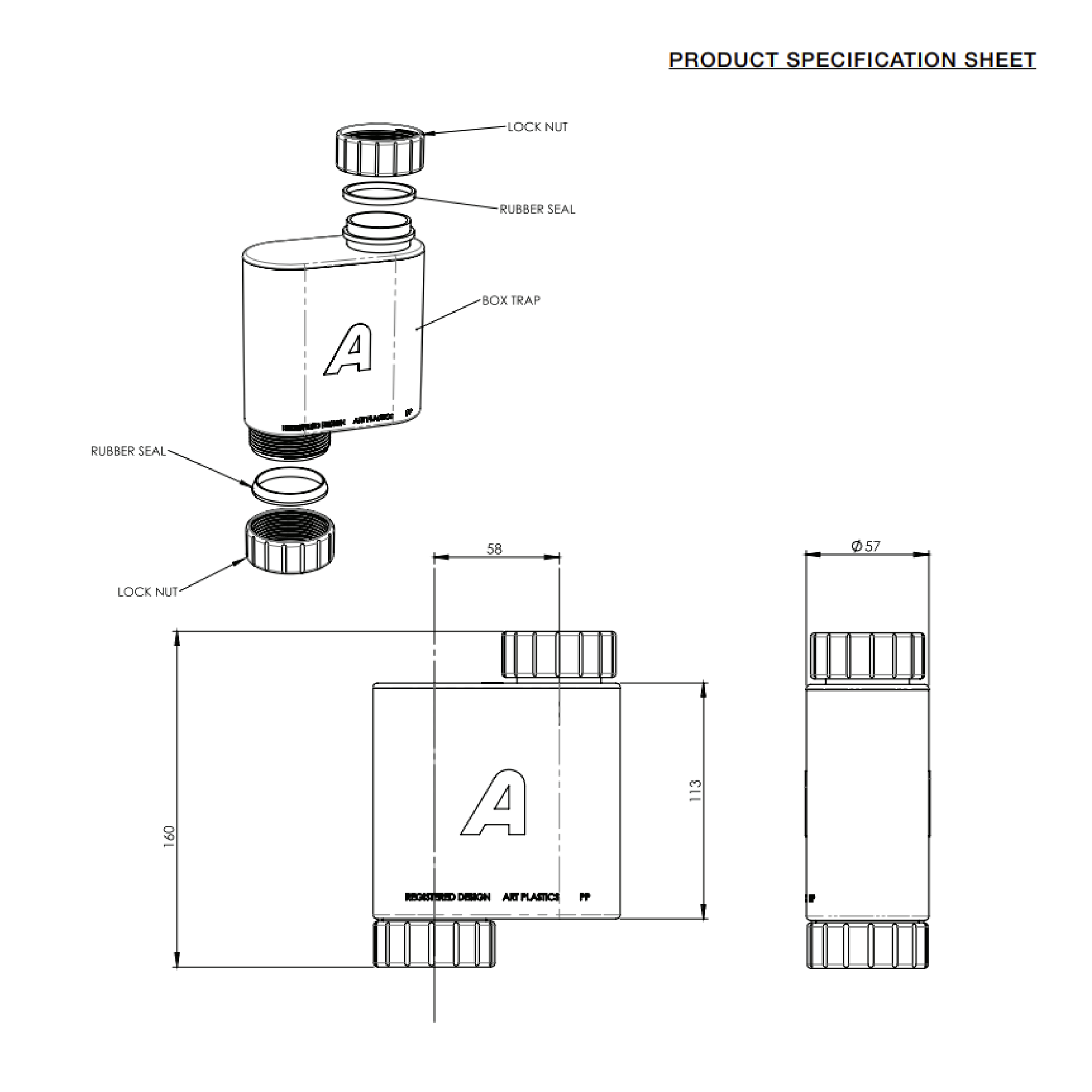 ART AUSTRALIA - Box Trap - Trap - from our - Art Australia - supplier–available at Bathroom City Perth