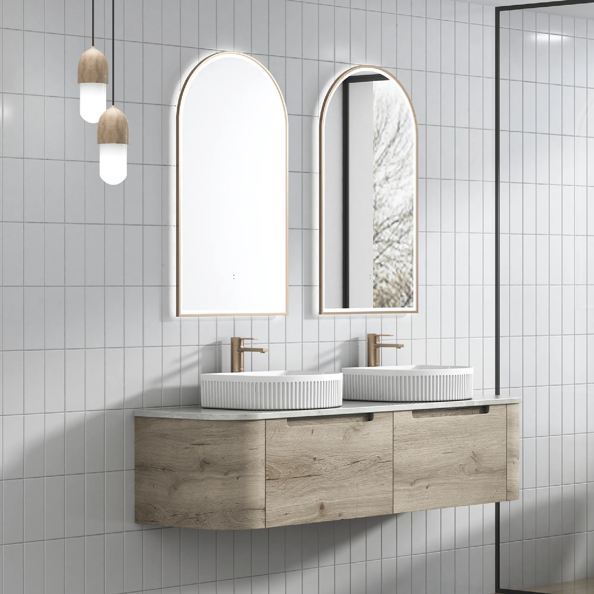 AULIC - Hamilton Wall Hung 1500mm-Vanities-from our-Aulic-supplier–available at Bathroom City Perth