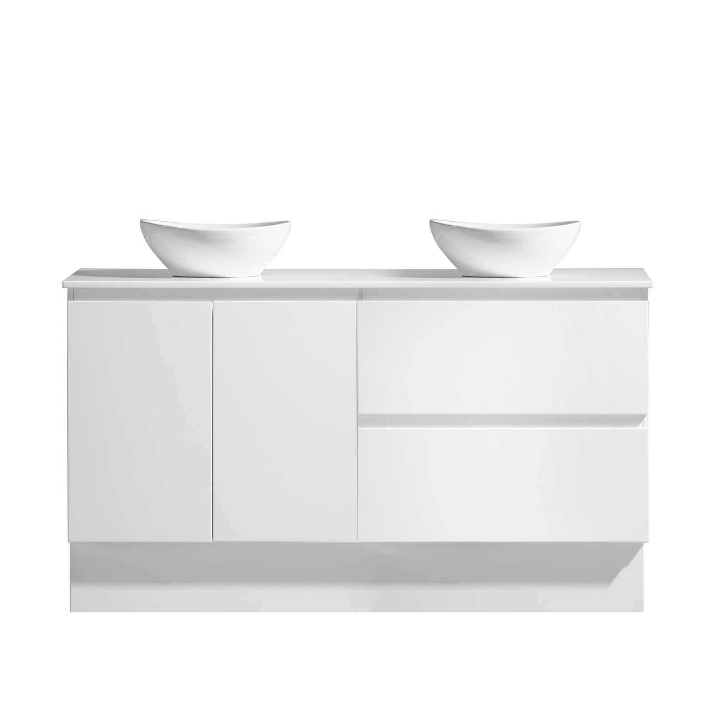 MELA - CLARK 1500 Gloss White Wall Hung Vanity with Doors & Drawers