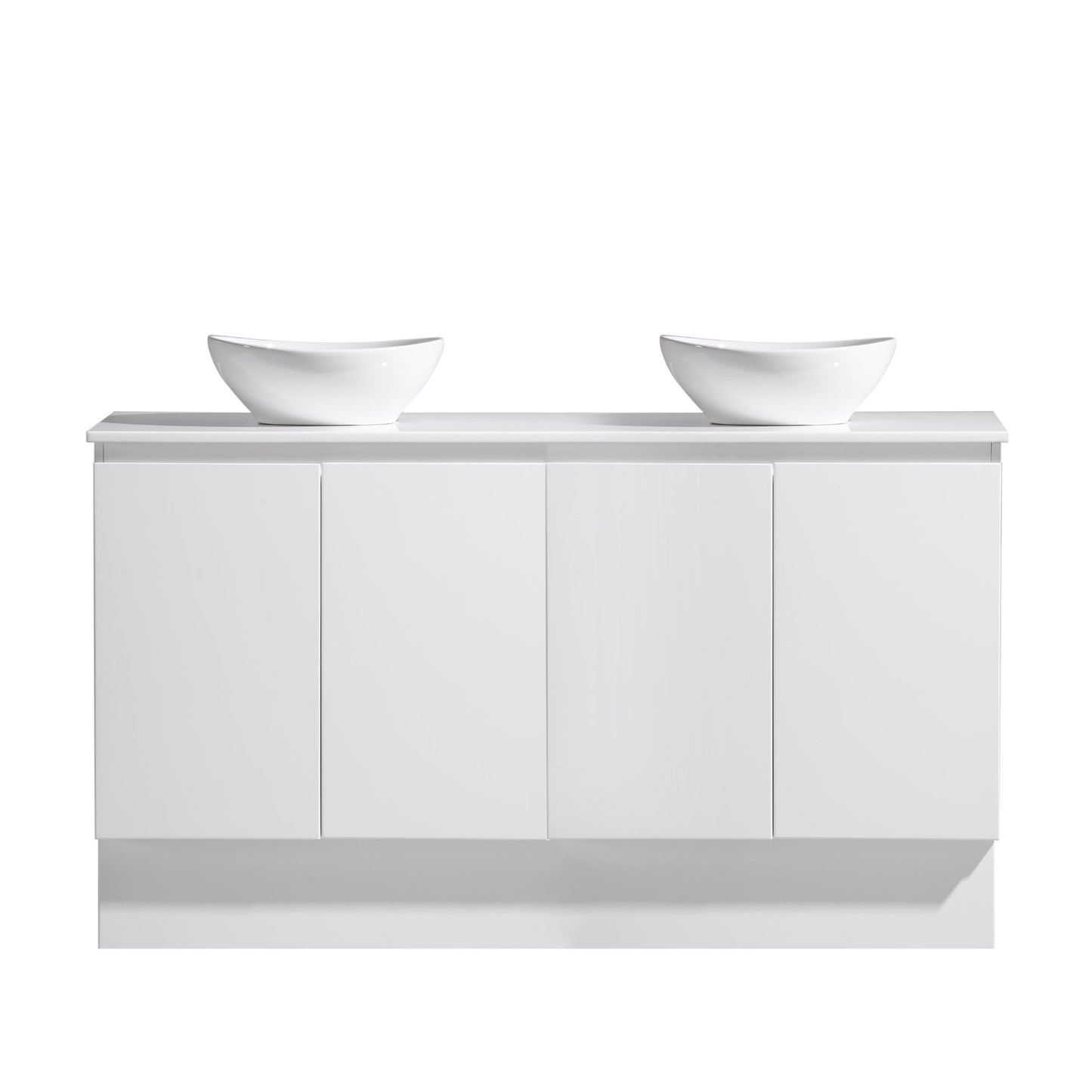 MELA - CLARK 1500 Gloss White Wall Hung Vanity with 4 Doors