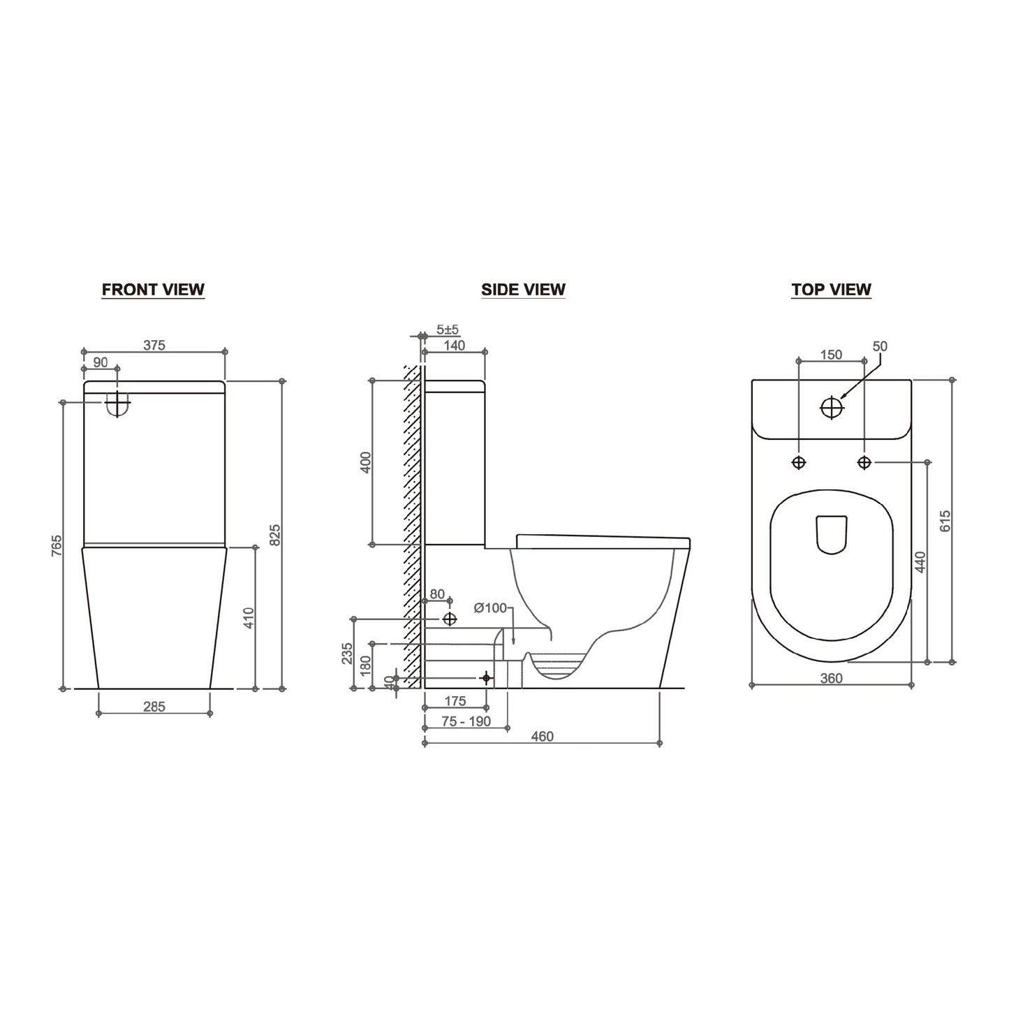 MELA - ELLIS Rimless Toilet Suite
