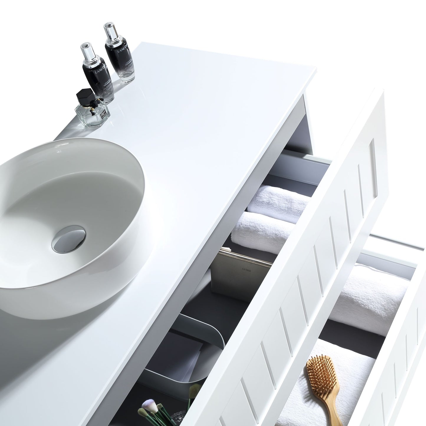 MELA - HAMPTON 1200 Matt White Wall Hung Vanity with Drawers