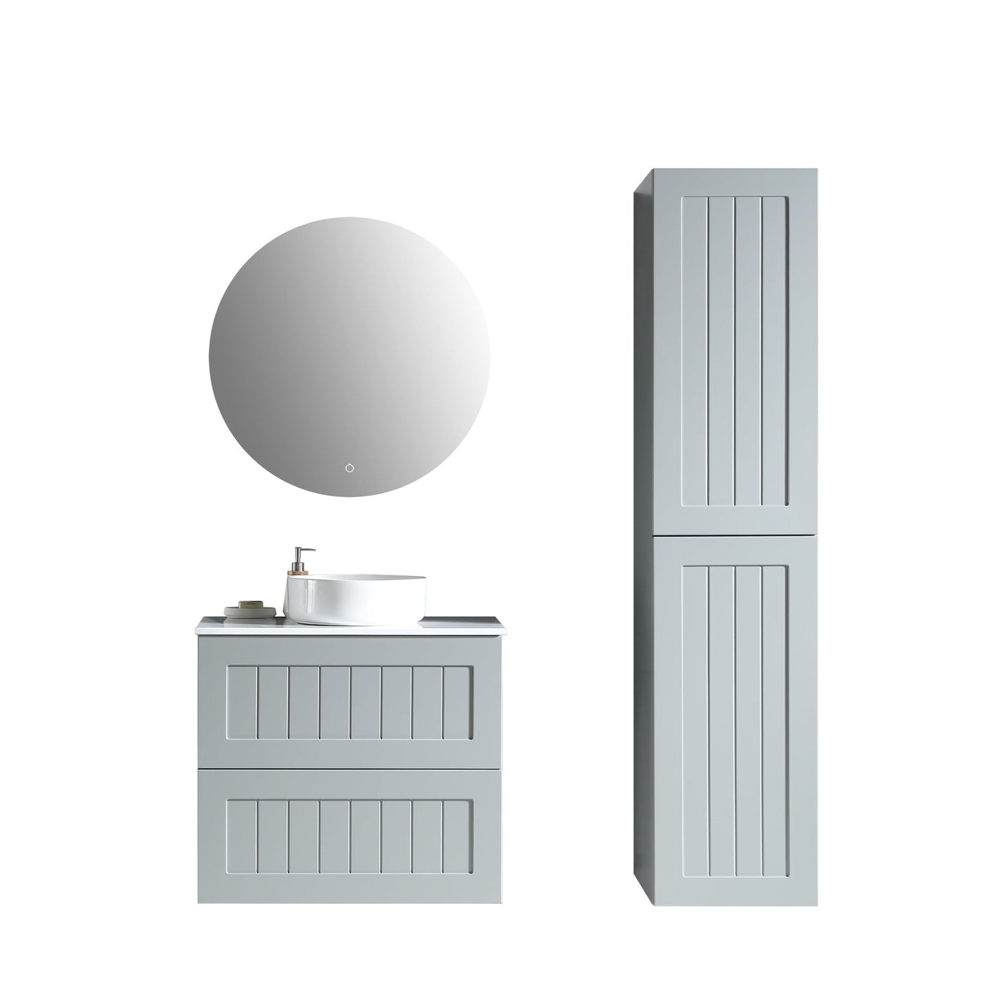 MELA - HAMPTON 750 Matt Grey Wall Hung Vanity with Drawers