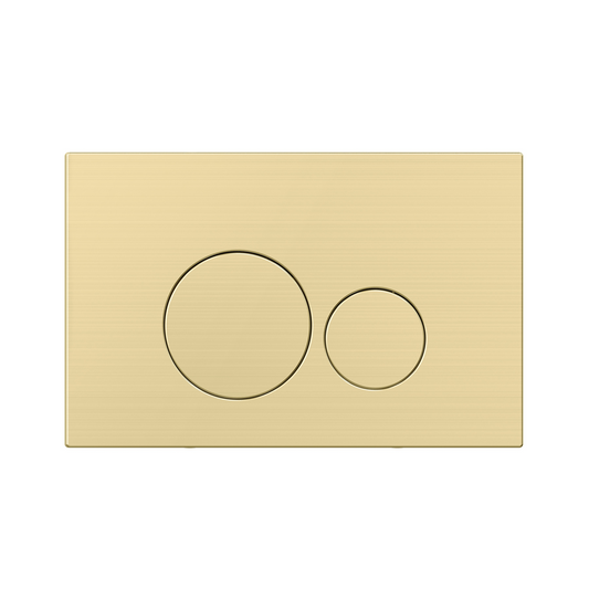 MELA - In Wall Toilet Button Round Brushed Brass