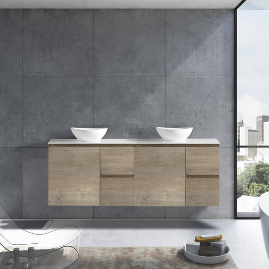 MELA - PADDY 1800 Sorrento Oak Wall Hung Vanity with Door & Drawers
