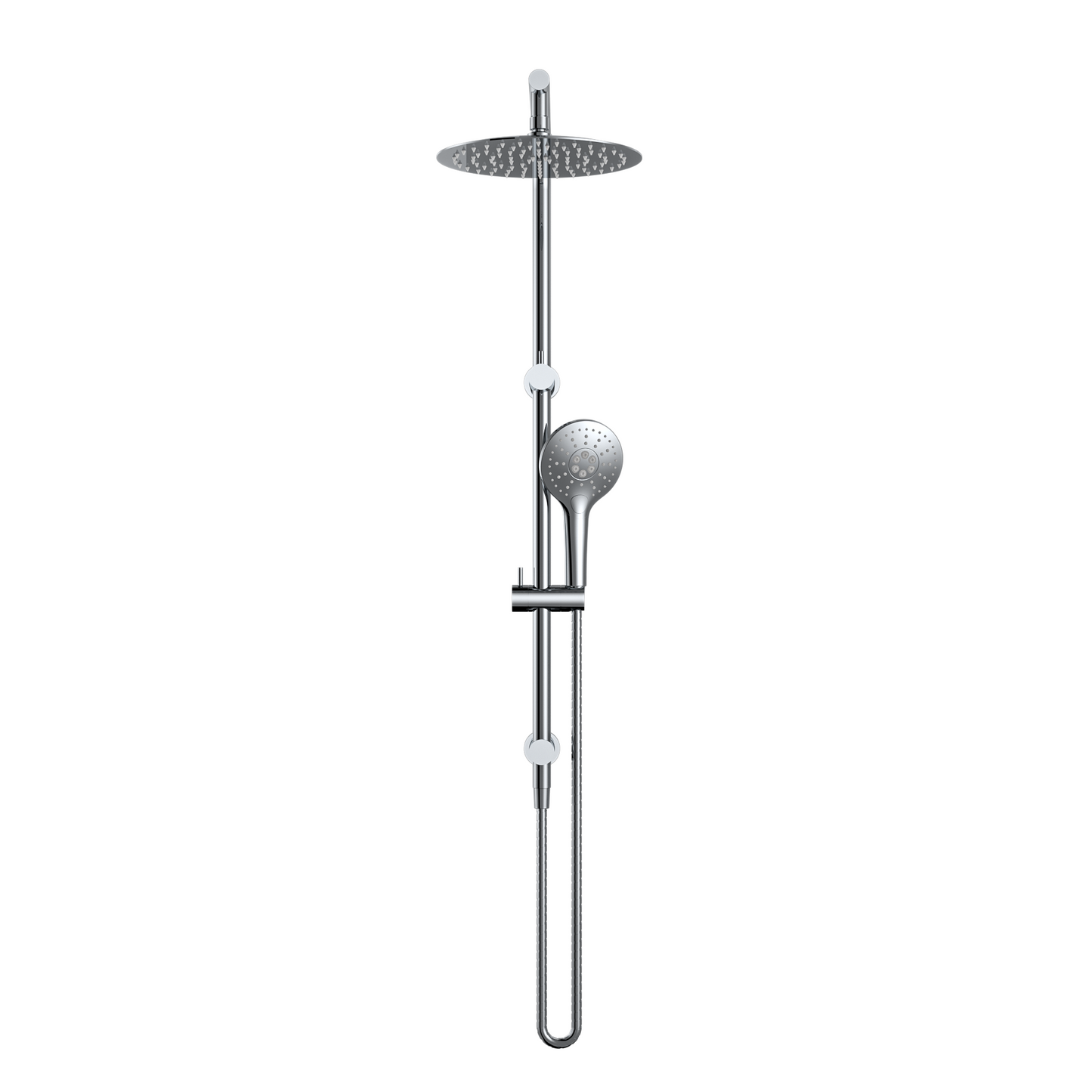 MELA - PALCO/RONDO Twin Combo Shower Set with Rail Chrome