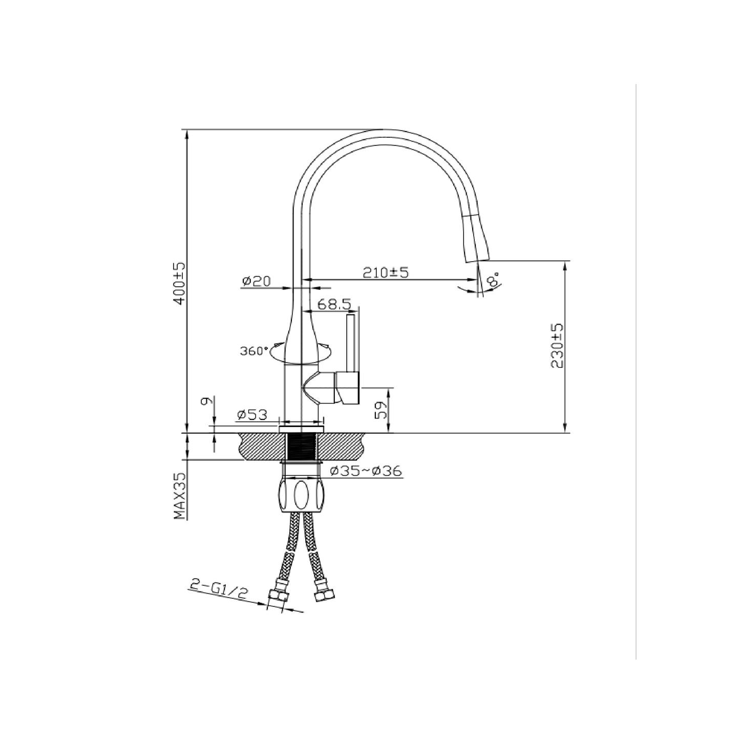 MELA - PALCO Sink Mixer Chrome