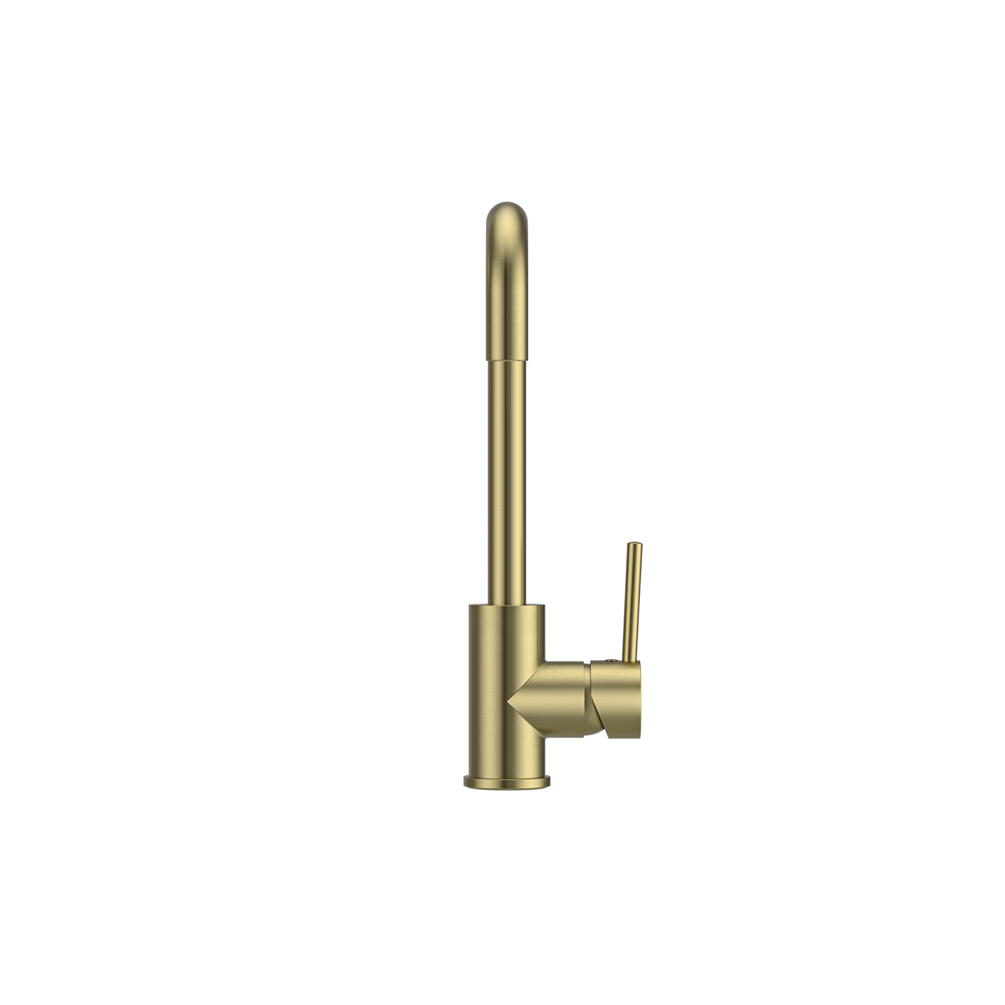 MELA - RONDO Square Gooseneck Sink Mixer Brushed Brass