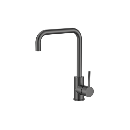 MELA - RONDO Square Gooseneck Sink Mixer Gun Metal