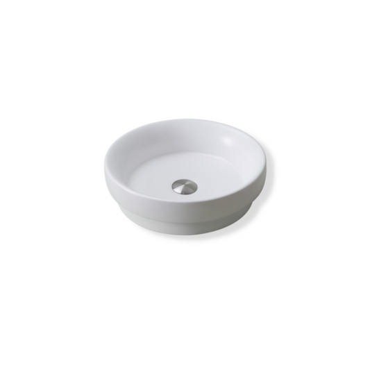 MELA - SELVA Half Inset Basin Matt White