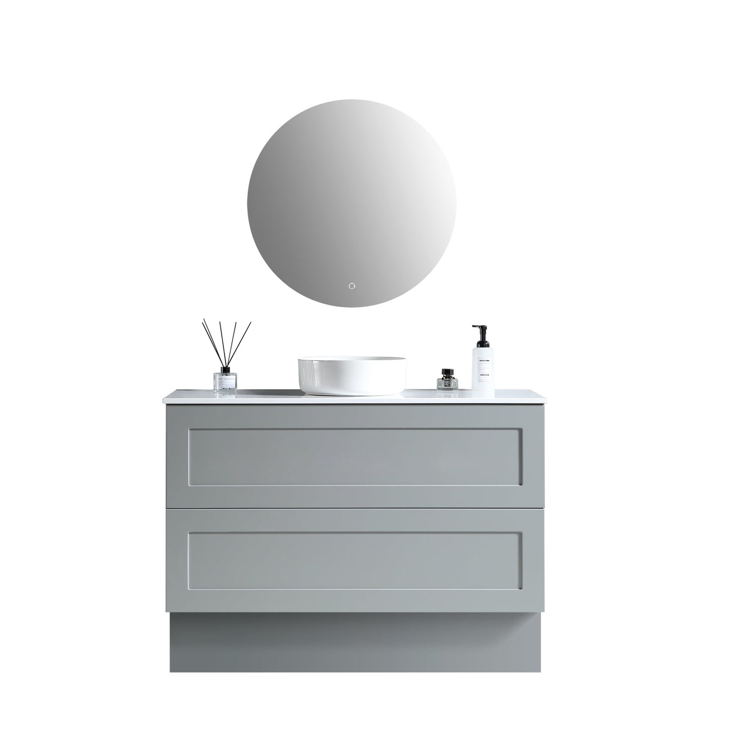 MELA - SHAKER 1200 Matt Grey Wall Hung Vanity with Drawers