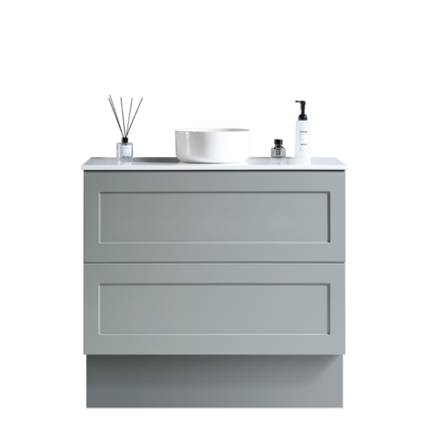 MELA - SHAKER 900 Matt Grey Wall Hung Vanity with Drawers