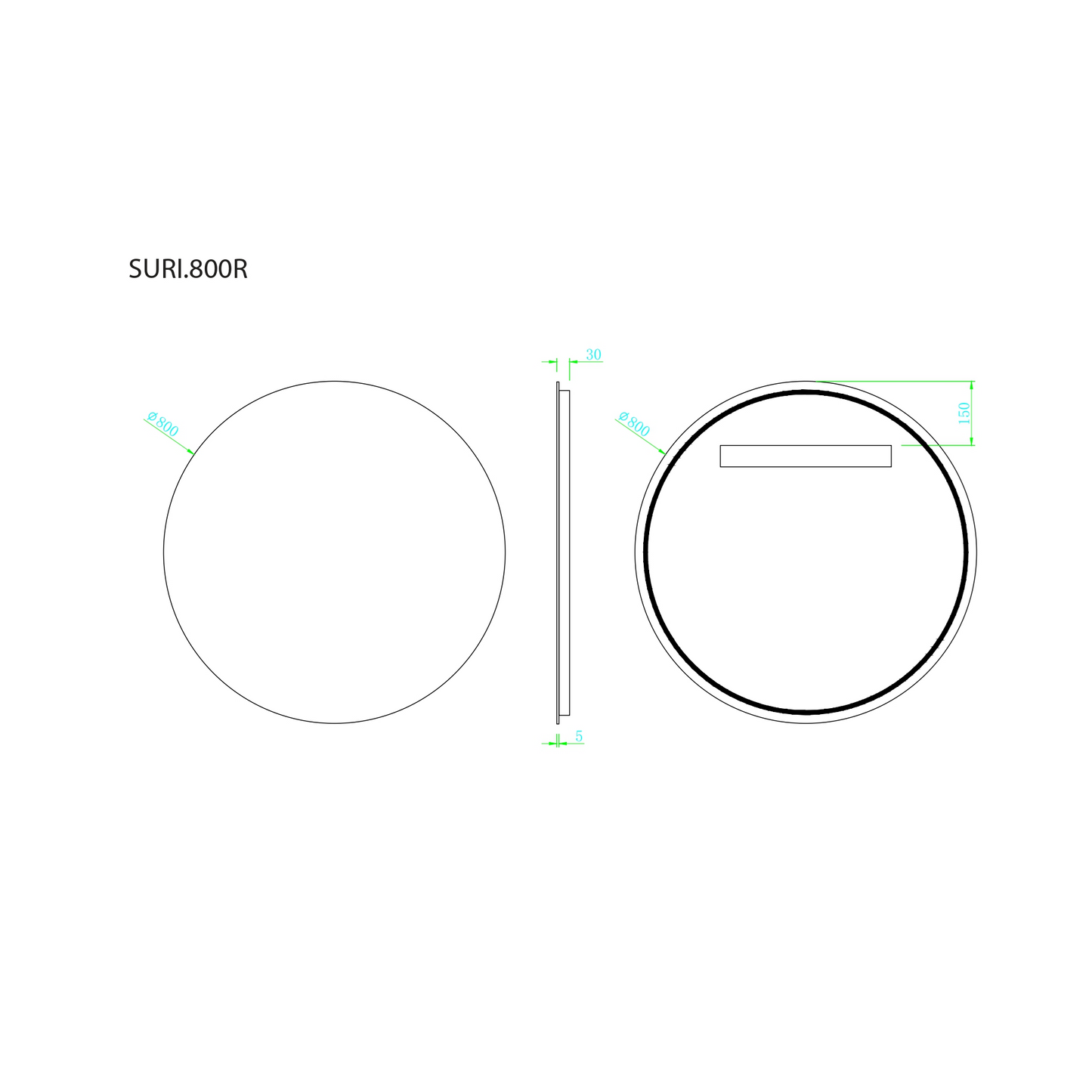 MELA - SURI 800 Round Mirror